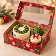 Boîtes pour cupcakes et biscuits de Noël
