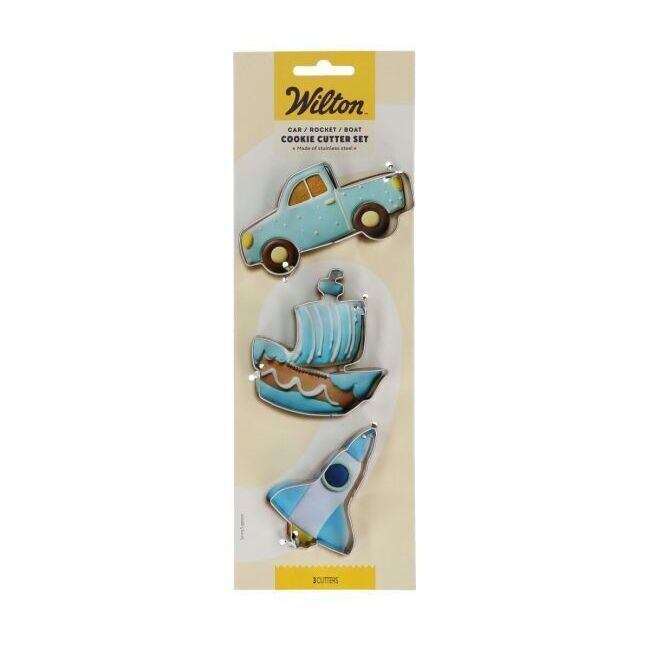 Emporte-pièces en forme de voiture, bateau et fusée - Wilton - 3 unités