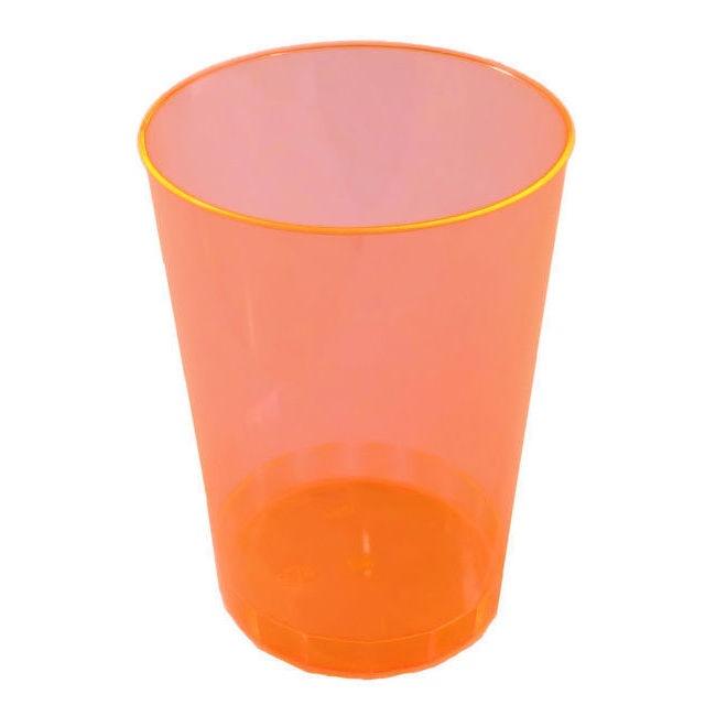 Verres en plastique néon de 370 ml - 4 unités