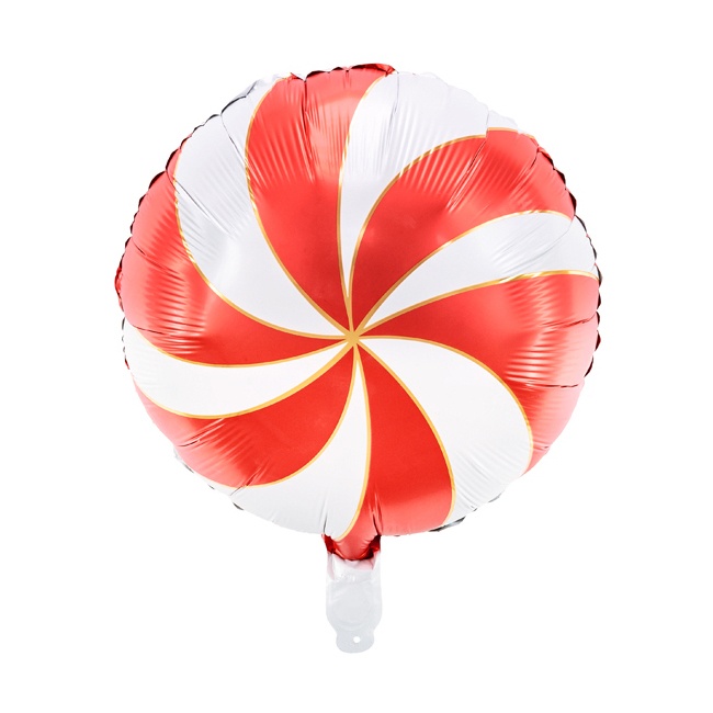 Ballon rond en spirale coloré de 35 cm - PartyDeco - 1 unité