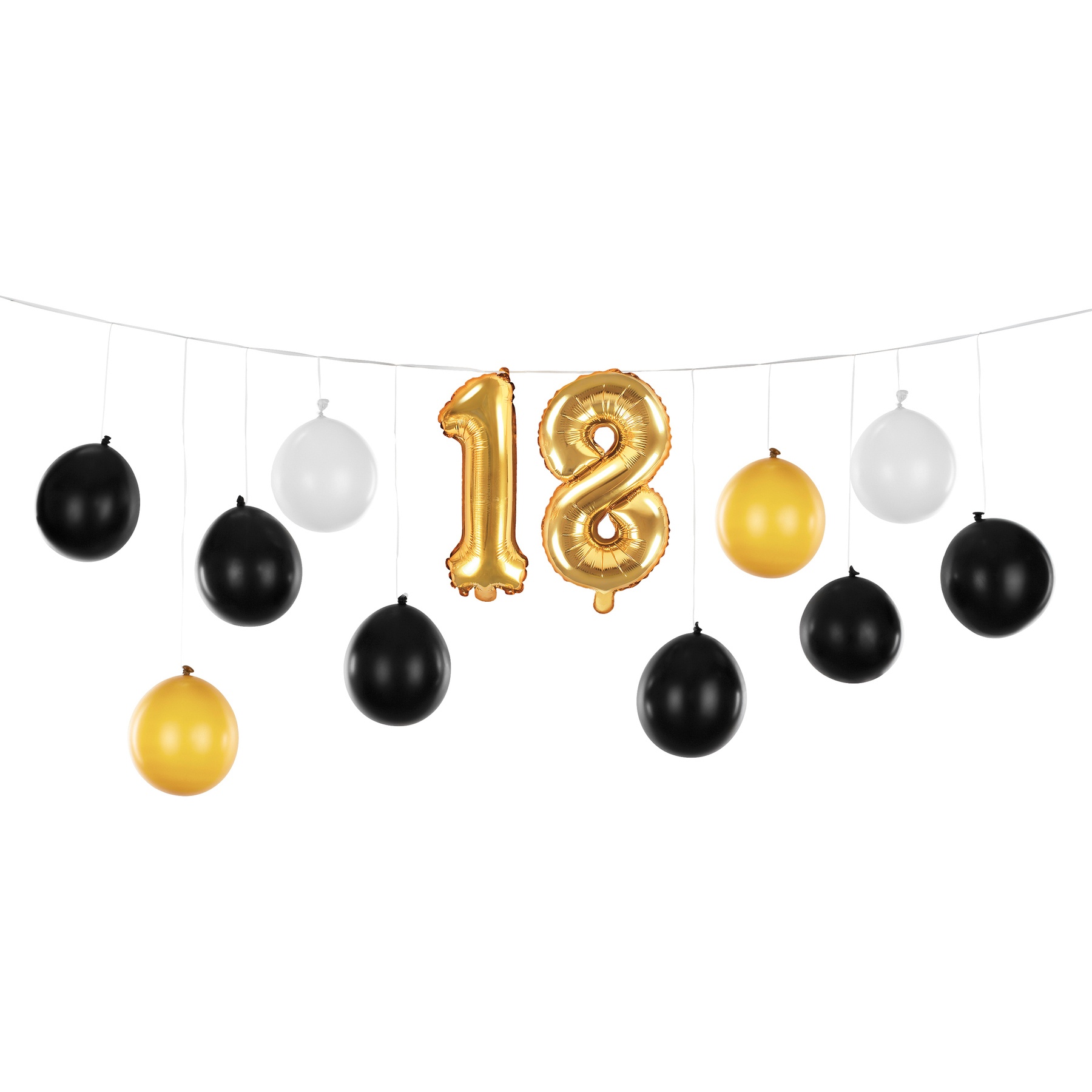 Kit de ballons avec numéro - 12 pièces