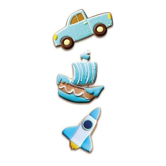 Emporte-pièces en forme de voiture, bateau et fusée - Wilton - 3 unités - 2