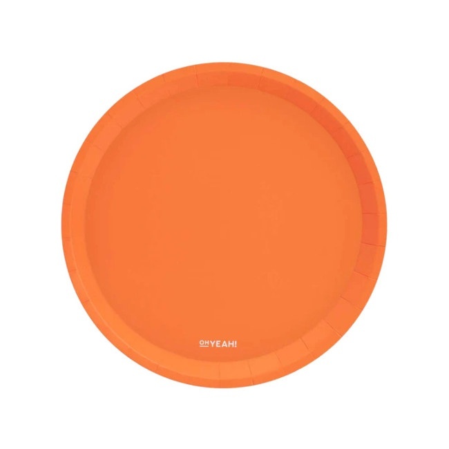 Assiettes en carton fluorescent de 20,5 cm - 8 unités