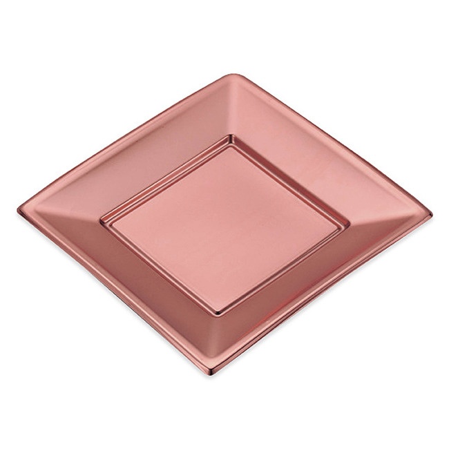 Assiettes métalliques en plastique de 23 cm - 4 unités