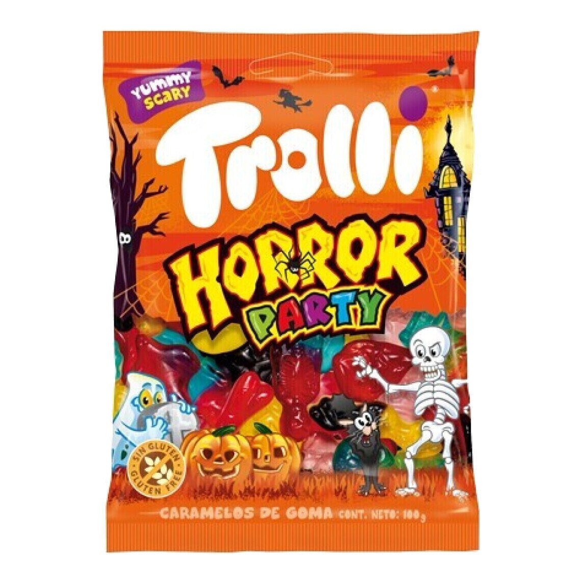 Sachet assorti de bonbons gélifiés pour Halloween - Trolli Horror Party - 100 gr