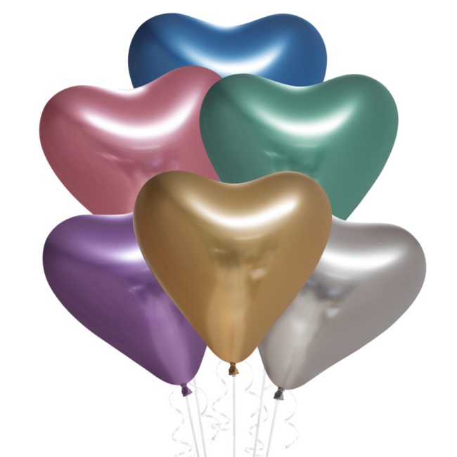Ballons en latex de 35 cm biodégradables en forme de coeur - Sempertex - 12 unités