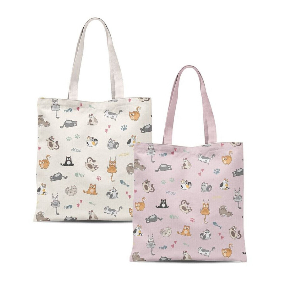 Sac en tissu chats - 1 unité