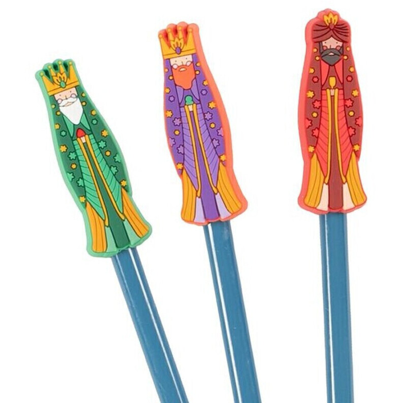 Crayon avec figurine de Roi Mage - 1 unité