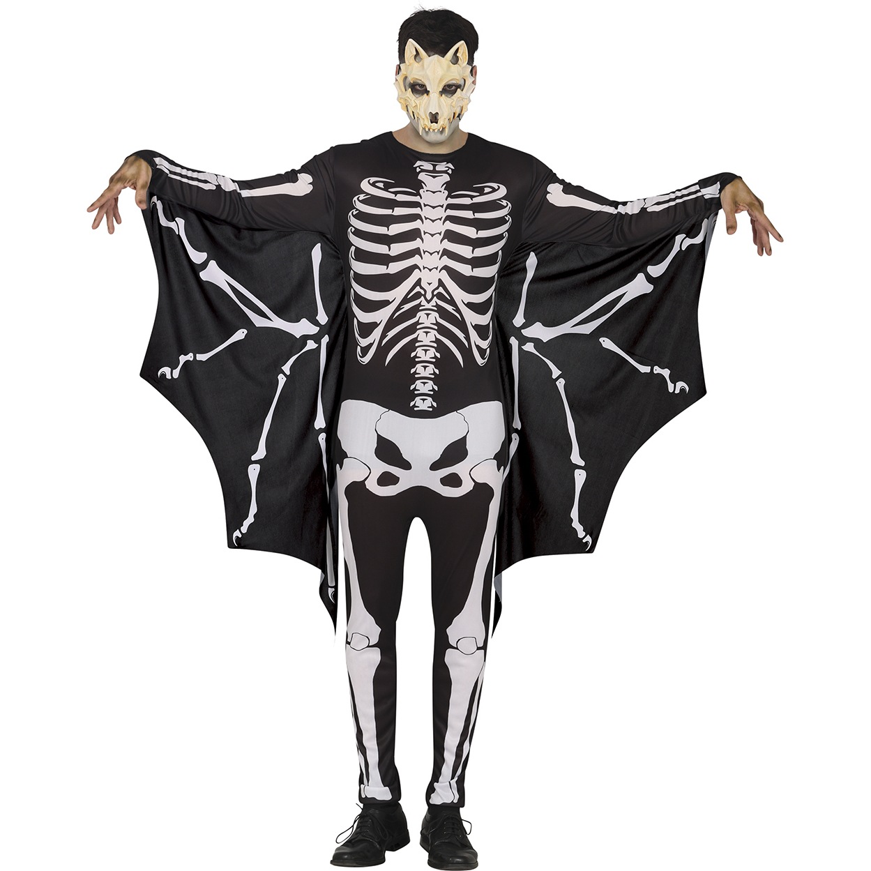 Déguisement de Squelette Chauve-souris Sinistre pour Homme