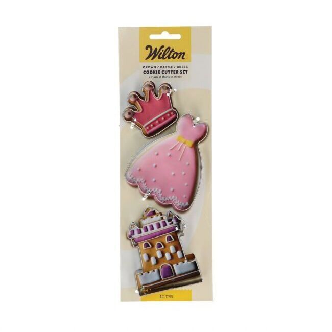 Découpoirs couronne, robe et château de princesse - Wilton - 3 unités
