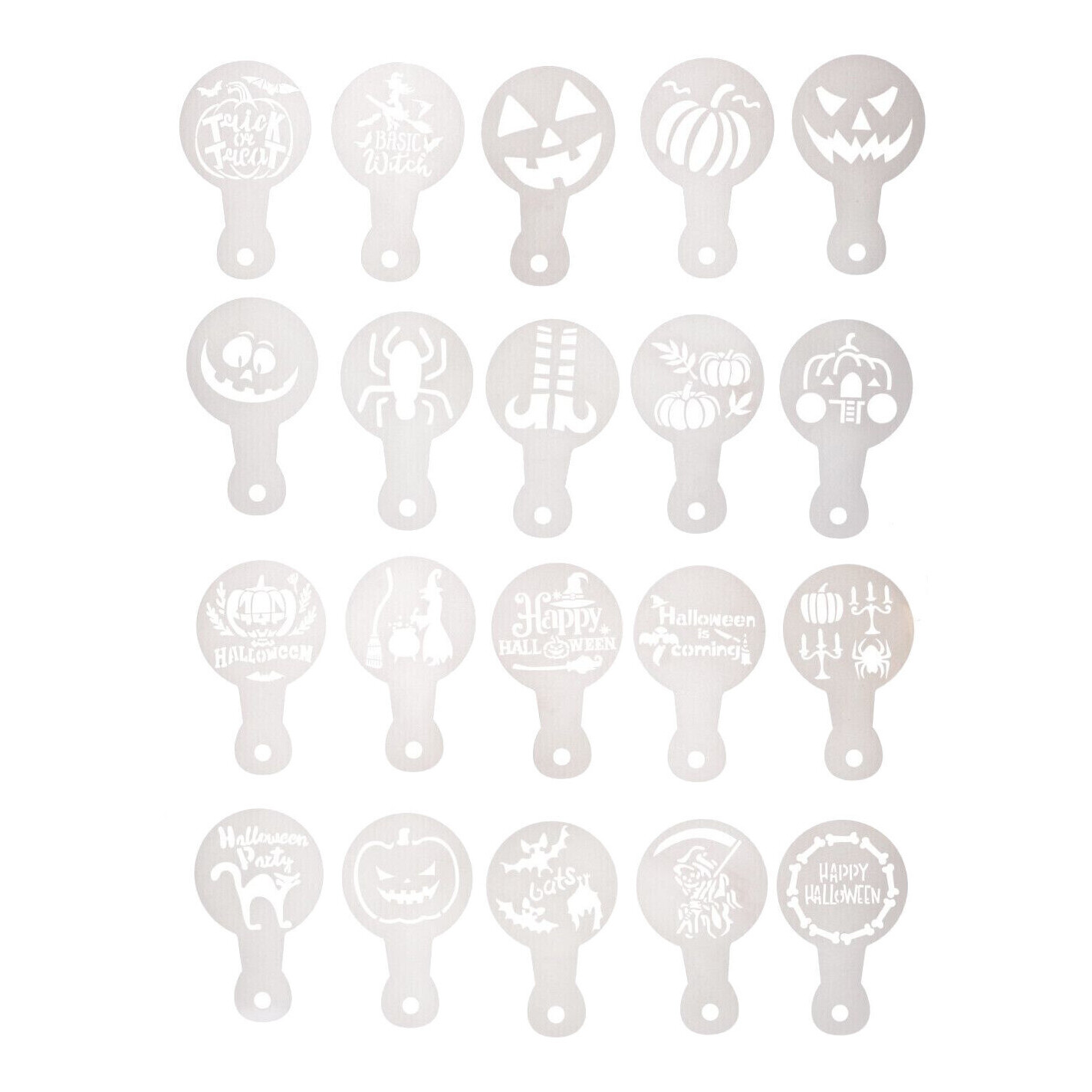 Pochoirs avec motifs d'Halloween - 20 unités