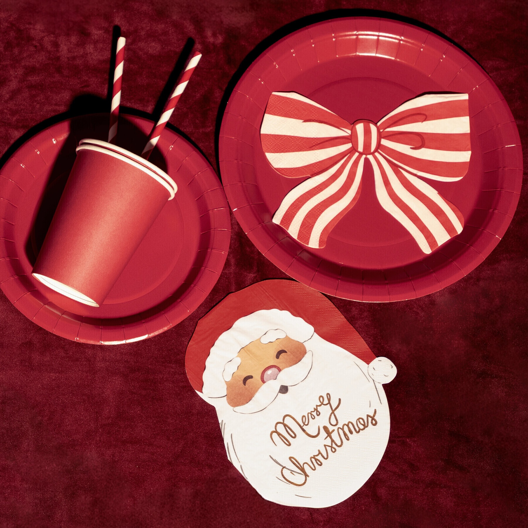 Serviettes de 13,4 x 16 cm de Père Noël festif - 12 unités - 3