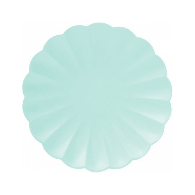 Assiettes compostables rondes de 18 cm Meri - 8 unités