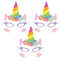 Masque de licorne - 6 unités