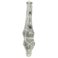 Suspension de squelette dans une toile d'araignée avec lumière - 120 cm