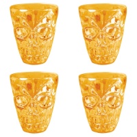 Verres en plastique crâne de 6 cm - 4 unités
