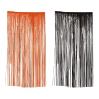 Rideau de 2 x 1 m orange ou noir - 1 unité