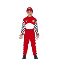 Déguisement de pilote de course pour enfants avec ceinture