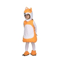 Déguisement de renard orange en peluche pour enfant