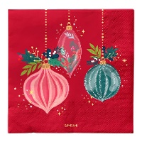 Serviettes de 16,5 cm à motif de Noël - 30 unités