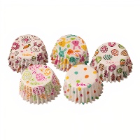 Caissettes pour bonbons motif lapins et oeufs - Decora - 100 pièces