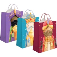 Sac cadeau 23 x 18 x 10 cm - Rois Mages - 1 unité