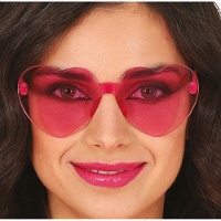Lunettes en forme de coeur transparentes
