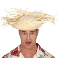Chapeau de paille pour adulte en couleurs assorties - 55 cm