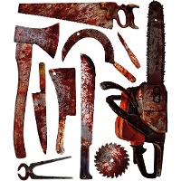 Décoration murale adhésive d'armes d'Halloween de 70 x 80 cm