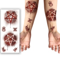 Tatouages temporaires d'étoiles sataniques