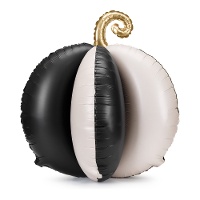 Globe de citrouille 3D blanc et noir de 58 x 58 cm