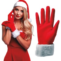 Gants rouges et blancs de Noël
