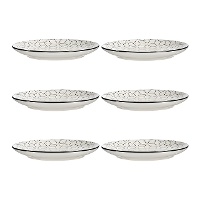 Assiette grecque noire de 24 cm - Vessia - 6 unités