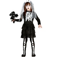 Déguisement de mariée squelette pour fille