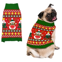 Pull de Noël à motif de renne pour chien
