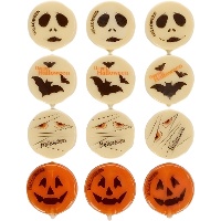Figurines d'Halloween en chocolat blanc - 12 pièces