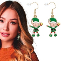 Boucles d'oreilles de lutin vert - 1 paire