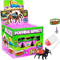 Araignée avec oeil en gelée et bonbon pétillant de 16 g - 30 unités