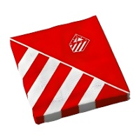 Serviettes Atlético de Madrid rouges 16,5 cm - 12 unités