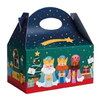 Boîte à friandises des Rois mages de 20 x 16 x 11 cm - lot de 12