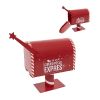 Boîte aux lettres de Père Noël Courrier Express en métal de 26,5 cm