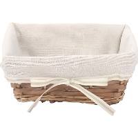 Corbeille rectangulaire rustique 22 x 15 x 9 cm