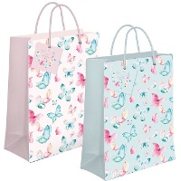 Sac cadeau de 32 x 26 cm à motifs de Papillons - 1 unité