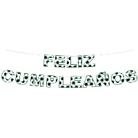 Guirlande « Joyeux Anniversaire » avec motifs ballon de football de 4,00 m