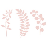 Décoration de branches en papier roses - 9 unités