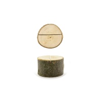 Tronçon de bois pour carte marque-places - 6 unités