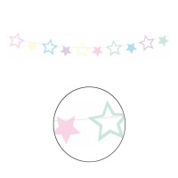 Guirlande d'étoiles multicolores - 1,40 m