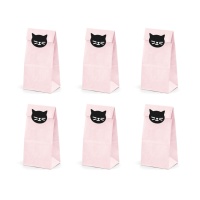 Sachets en papier Chats - 6 unités