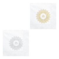 Serviettes de Ma Première Communion de 16,5 x 16,5 cm - 20 unités