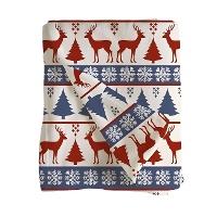 Couverture de Noël avec Rennes de 1,50 x 1,25 m